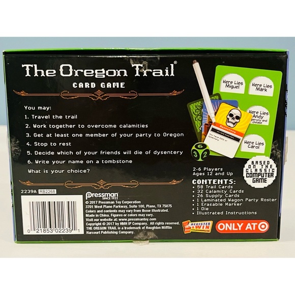 NEW - COMPLETE - The Oregon Trail Card Game - Pressman Open Box - Picture 3 of 4